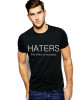 Tricou negru barbati - Haters - XL, THEICONIC