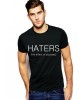 Tricou negru barbati - Haters - XL, THEICONIC