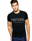 Tricou negru barbati - Haters - L, THEICONIC