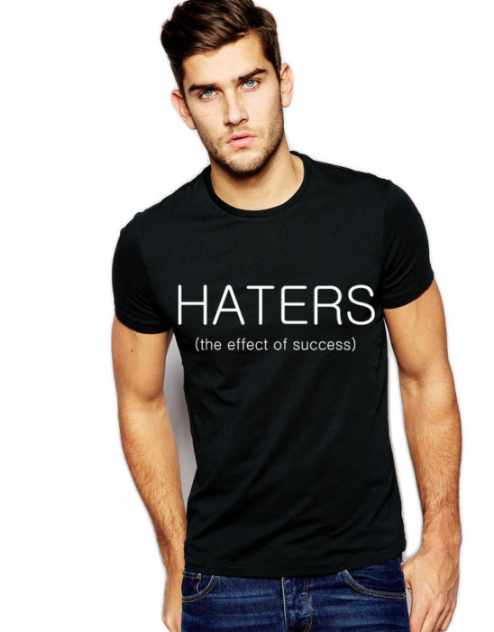 Tricou negru barbati - Haters - XL