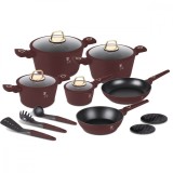 Set de 15 piese oale, cratite si tigai, accesorii BerlingerHaus, Leonardo Collection, BH/8051, Berlinger Haus