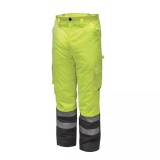 Pantaloni captusiti reflectorizanti in marime xl, galbeni
