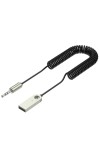 Adaptor, Transmitator si Receptor pentru Masina, Bluetooth 5.3, Jack 3.5 mm, Compatibilitate Universala, Plug and Play, Cablu 1m, Raza Acțiune 10m