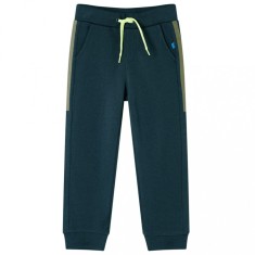 Pantaloni de trening pentru copii cu cordon verde mușchi 128