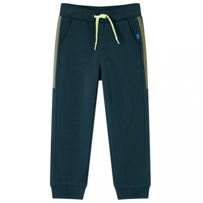 Pantaloni de trening pentru copii cu cordon verde mușchi 128 foto