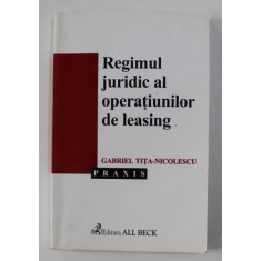 REGIMUL JURIDIC AL OPERATIUNILOR DE LEASING de GABRIEL TITA - NICOLESCU , 2003