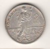 SV * Romania 2 LEI 1910 * ARGINT .835 * Regele Carol I XF + luciu, Cupru-Nichel