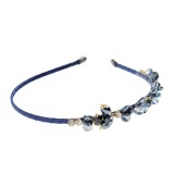 Bentita bleumarin cu pietre acrilice