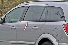 Set de 6 ornamente chedere/geamuri crom pentru Opel Astra H Caravan/Break/Combi din 2004-2010