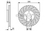 Disc frana MERCEDES A-CLASS (W176) (2012 - 2016) BOSCH 0 986 479 A02