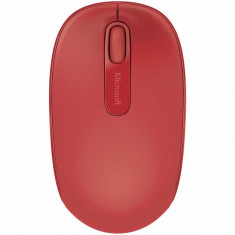 Mouse Microsoft Mobile 1850, Wireless 2.4 Ghz, 3 Butoane, Scroll, Senzor Optic, Receiver USB, Rosu foto