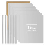 Set de 15 foi de vinil pentru transfer Yrym Ht, gri, 30,5 x 25,4 cm