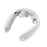 Cumpara ieftin Aparat masaj cervical cu impulsuri electromagnetice, cu incalzire, portabil, 3 moduri de masaj, 15 nivele de intensitate, USB, Edman, Alb