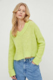 Cumpara ieftin American Vintage pulover de lana femei, culoarea verde