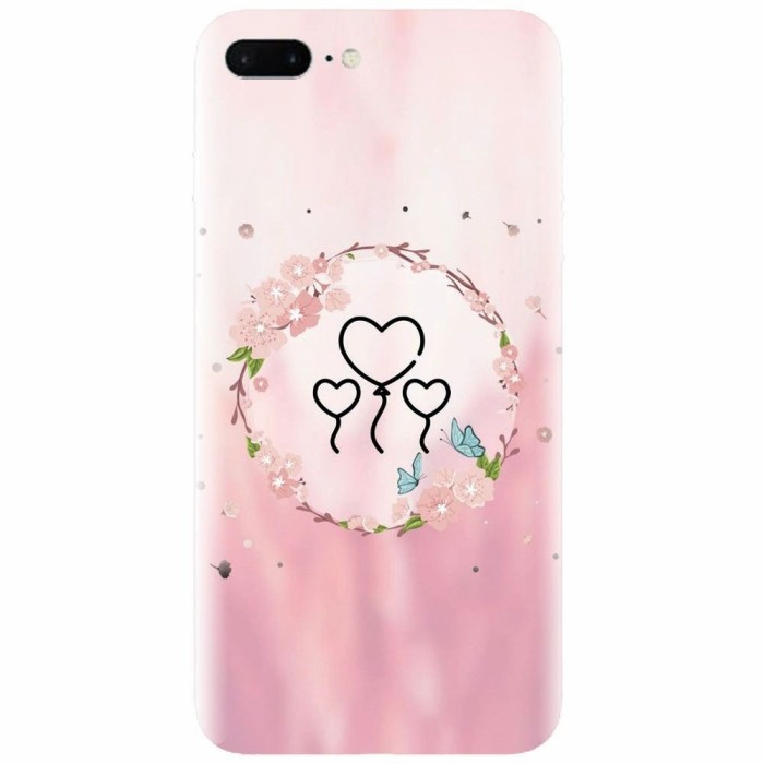 Husa silicon pentru Apple Iphone 8 Plus, Heart Baloons