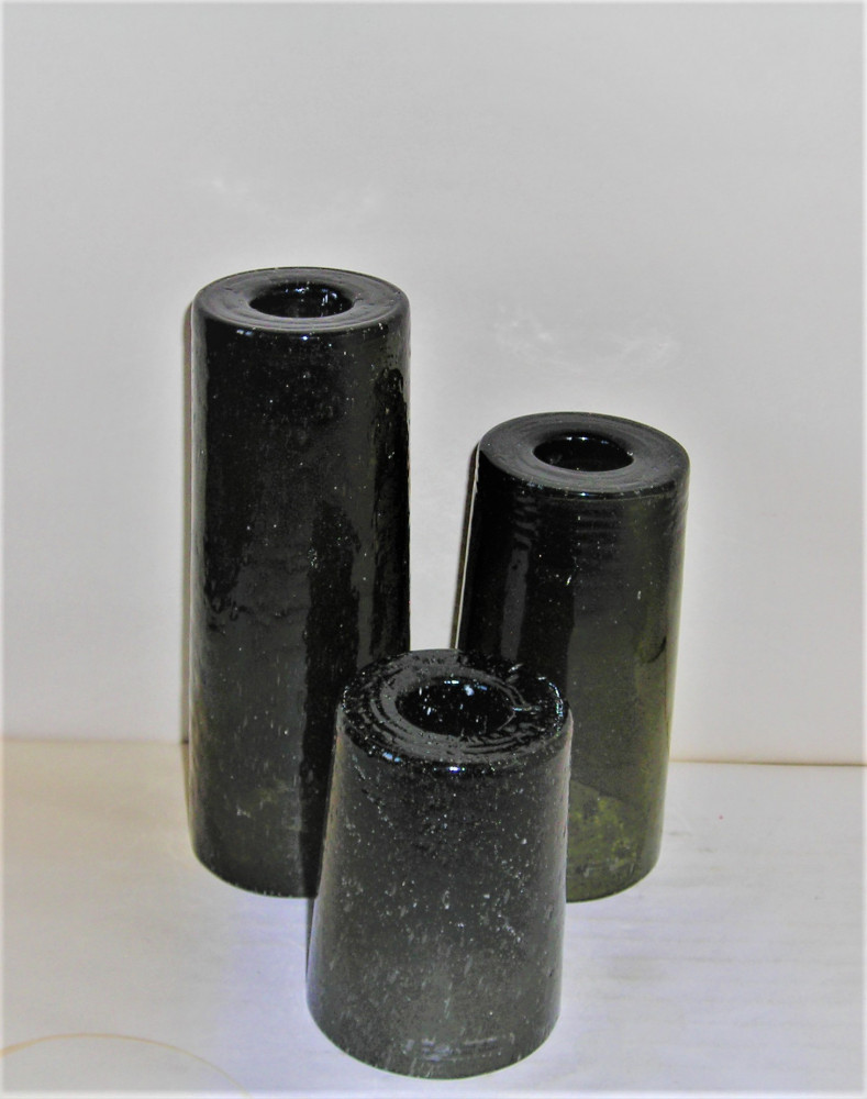 Suporturi lumanare, sticla, asimetrice, 3 buc. - design: Jon Eliasson,  Sagaform | Okazii.ro