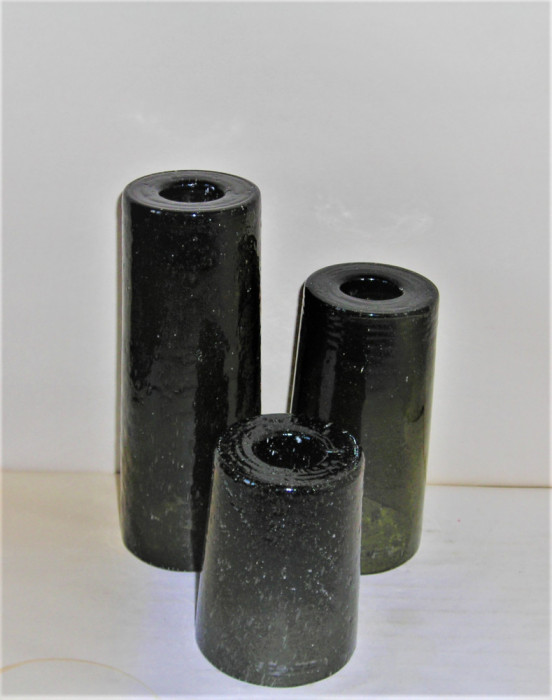 Suporturi lumanare, sticla, asimetrice, 3 buc. - design: Jon Eliasson, Sagaform