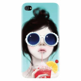 Husa silicon pentru Apple Iphone 4 / 4S, Cute Girly 001