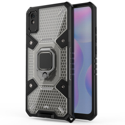 Husa telefon Xiaomi Redmi 9A / Redmi 9AT - Techsuit Honeycomb Armor - Black foto