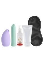 Set Jucarii Pentru Cupluri Velvet Lovers Kit I, Lila + Verde, 5 Buc. foto