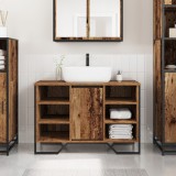 vidaXL Cabinet de chiuvetă Lemn vechi 91x35x60 cm Lemn stratificat