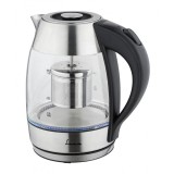 Cumpara ieftin Fierbator electric cu filtru ceai Fram FEK-MTF2200G , 1850-2200 W, 1.8l, filtru detasabil, Gri