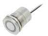 Comutator Capacitiv Bulgin ON-OFF, IP68, Iluminare LED Verde/Roșu, MC25LCSGR, SPST-NC, &Oslash;25mm