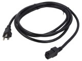 Cablu Alimentare 3x18AWG IEC C13 la NEMA 5-15 2.2m Negru