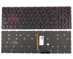 Tastatura Acer Neagra Aspire VN7-793G iluminata rosu backlit, Aspire VX5-591G iluminata rosu backlit,