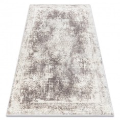 Covor CORE W9784 Rosette Vintage - structural, două niveluri de l&acirc;nă, bej, 80x150 cm