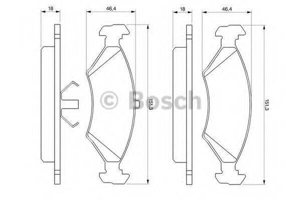 Set placute frana,frana disc FORD FIESTA IV (JA, JB) (1995 - 2002) BOSCH 0 986 466 402
