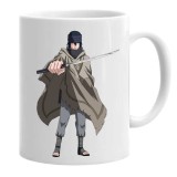 Cana alba personalizata sasuke uchiha anime naruto shippuden, INOVATIX&reg;. 330 ml, Oem