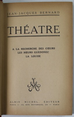 THEATRE par JEAN - JACQUES BERNARD , 1932 foto