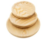 Cumpara ieftin Set 3 Farfurii din lemn PoPproduct de 22, 18 si 16 cm diametru, realizate manual in Galicia - NOU