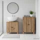 Cumpara ieftin Set de dulapuri pentru baie, 2 piese ALKMAAR Stejar Artizanal
