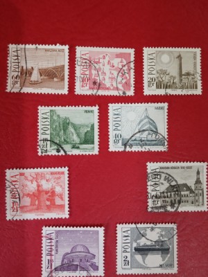 POLONIA 1966, TURISM - SERIE COMPLETĂ ȘTAMPILATĂ foto