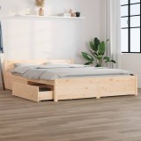 vidaXL Cadru de pat cu sertare Double, 135x190 cm