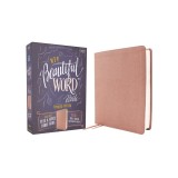 Niv, Beautiful Word Bible, Updated Edition, Peel/Stick Bible Tabs, Leathersoft, Pink, Red Letter, Comfort Print: 600+ Full-Color Illustrated Verses