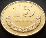 Cumpara ieftin Moneda exotica 15 MENGE / MONGO - MONGOLIA, anul 1977 * cod 3665, Asia