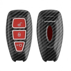 Husa Cheie Auto pentru Ford, 3 Butoane, Keyless Go, Kwmobile, Plastic, Multicolor, 56731.02