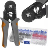 Cleste de sertizat pentru papuci 0,25-10 mm&sup2; Bigstren, 500 mansoane incluse