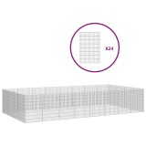 Cumpara ieftin Adapost pentru animale cu 24 panouri, 54x80 cm, fier galvanizat