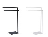 Cumpara ieftin Set 2 suporturi prosoape fier alb negru 50 x 24 x 80 cm