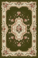 Covor Model Lotos 570-310, Marime 80 x 150 cm, Verde, Inaltime Fir 8 mm, Antialergic, Polipropilena, Living, Dormitor, Sufragerie, Birou