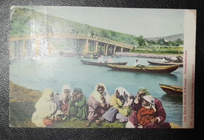 Carte postala, Les Eaux douces dEurope, Constantinopole, color foto