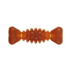 JUCARIE PENTRU CAINI DENTAL BONE FLAMINGO RUBBA SPIKES DIN CAUCIUC 14CM foto
