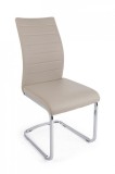 Cumpara ieftin Set 4 scaune piele ecologica bej otel Myra 41x60x98 cm