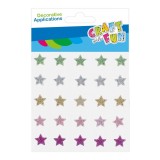 Stickere stelute colorate autoadezive pentru activitati crafts,1 cm, 25 bucati set
