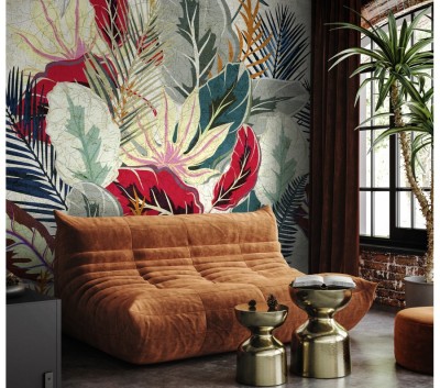 Tapet Marburg model cu frunze, multicolor, Profi Smart Art Gallery 46928 foto