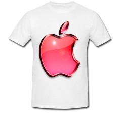 Tricou &amp;quot; Apple logo red &amp;quot; foto
